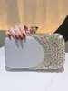 Crystal Evening Clutch Bag Wedding Purse Bridal Prom Party Sparkly Dinner Clutch Bags Rhinestone Glitter Handväska Guld 240126