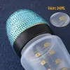 240ml Rhinestone Bling Baby Bottle With Luxury Pacifier 8oz Wide Neck born Nursing Bottle BPA Free 240129