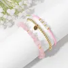 Strand 3 stks/partij Chip Steen Armband Natuurlijke Quartzs Goud Kleur Set Boho Energie Yoga Bangle Voor Mannen Vrouwen Sieraden Gift