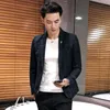 Mens Casual Plaid Suit Jacket Male Linen Business Selfcultivation Wedding Dress Party Coat Plus Size S5XL 240124