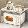 Rangement de cuisine INS four à micro-ondes, étagère organisateur, support à 2 niveaux, vaisselle, comptoir multifonctionnel