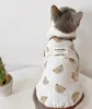 Kedi Kostümleri Saf Pamuk Nefes Alabilir Gazlı Bahar ve Yaz Giyim Pet Altın Gradyan Katmanı Mavi Bez Bebek Anti Saç Kaymı