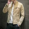 Demin Jacket Slim Men Streetwear Fashion Zipper Demin Coats Mandarin Collar Tops Male Skinny Jean Outerwear Plus Size S-5XL 240202