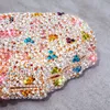 파티 웨딩 부티크 참신 미니 카와이리 라인 스톤 지갑을위한 아이스크림 모양의 다이아몬드 이브닝 클러치 가방 고품질 240130