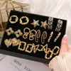 Dangle Oorbellen Vienkim Fashion Studs Set Vrouwen Parel Hoop Earring Metalen Cirkel Punk Geometrie 2024 Vrouwelijke Sieraden