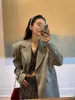 Kvinnors kostymer Kvinnas höst- och vinter vintage Casual Short Rands Blazer Suit Coats Pendder Pinstripe Tryckt Loose Woman Clothing