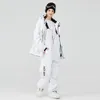 Модная мужская и женская зимняя одежда, водонепроницаемый лыжный костюм, комплект одежды для сноуборда, уличные костюмы, зимние куртки и брюки 240122