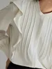 Blouses de femmes chemises oiinaa pour femmes Tops blanc chic designer ébouriant élégant chemisier décontracté confortable