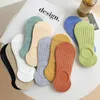 Meias femininas 5 pares de malha de algodão invisível curto verão silicone antiderrapante tornozelo corte baixo respirável fino kawaii calcetines conforto