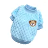 Kamizelka haftowa niedźwiedzia dla małych psów ciepłe ubrania Plush Puppy płaszcz Yorkies Chihuahua shih tzu pug stroje