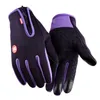 Gants chauds de cyclisme en plein air Automne et hiver Gants de sport et de fitness pour hommes et femmes avec gants en polaire résistant au froid et imperméables pour écran tactile