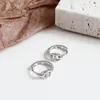 Stud Earrings S925 Sterling Silver Personality Oval Design Pig Nose Temperament Female Jewelry