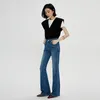 Jeans pour femmes Femme Mode Flare Classique Taille Haute Lâche Lavé Vintage Stretch Denim Pantalon Top Qualité 2024