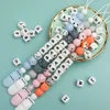 TYRY.HU 50-500Pcs 12mm Silicone Letter Beads BPA-Free Colorful Alphabet Silicone Chewing Beads DIY Baby Teething Toy Accessories 240202