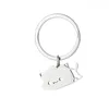 Porte-clés chat mignon porte-clés en acier inoxydable porte-clés couple amoureux animal correspondant porte-clés pendentifs cadeau de saint valentin