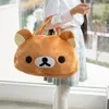 Милый мультфильм Rilakkuma Kumamon Kiiroitori PomPomPurin, плюшевая сумка-тоут, большая вместительная сумка на плечо, подарки для девочек 240126