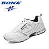 BONA Style Men Running Shoes Ourdoor Jogging Trekking Sneakers Lace Up Athletic Comfortable Light Soft 240126