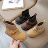 Bottes de style coréen pour bébé, chaussures de premiers pas, chaussettes d'automne et d'hiver pour filles, semelles souples antidérapantes, princesse amour, bout rond mignon