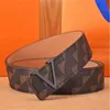 Fashion Big Buckle Genuine Leather Belt Orange Box Designer Men Women High Quality New Mens Belts AA6