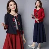 Vêtements ethniques Style chinois Femmes Blouses 2024 Coton Lin Chemises Dames Tops Casual Vintage Manches Longues Tang Costume 12202