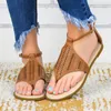 Sandaler Flat Thong Buckle Fashion Ladies Roman Cutout Beach Women's Heeled for Women Clear