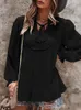 Женские блузки Celmia, лето 2024, с v-образным вырезом, Blusa с рукавами-фонариками, женские уличные топы на шнуровке, элегантные повседневные свободные модные швейцарские горошек