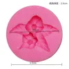 Baking Moulds And Tilian 2 Double Lotus Trumpet Flowers Fondant Silicone Mold Cake Chocolate A1802