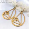 Dangle Earrings Fibonacci Golden Ratio Stainless Steel Drop Earring Triangle Spiral Gold Color Math Jewelry Boucle D'oreille E431S02