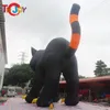 Atacado atividades ao ar livre 10m 33 pés de altura gigante inflável gato preto desenho animado com luz para decoração do dia de todos os santos