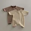 2024 комбинезон для маленьких девочек и мальчиков, Радужный хлопковый детский пуловер с длинными рукавами, комбинезон для новорожденных, милая одежда, аксессуары для детской одежды 240122