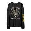 Mens Fashion Guns N Roses Tshirts Vintage Long Sleeve Tee Tops GnR Rock Tshirt Men Loose Oversized Streetwear 240129