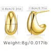 Kolczyki obręcze CCGOOD Geometryczne Chunky Big Gold Splated 18 khigh Quage Fashion Stud for Women Minimalistyczna personalizowana biżuteria