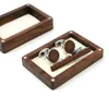 Boutons de manchette pour hommes d'honneur gravés avec nom, pour mariage, anniversaire, cadeau pour homme, en bois, père de la mariée, ensemble de pinces à cravate, 240119