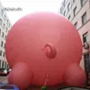 Balão animal inflável gigante de porco rosa, desempenho de desfile ao ar livre, 6mh (20 pés), modelo de porco soprado a ar para publicidade, para evento