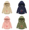 Nouveau 4 Noël Enfants Tench manteaux poches obliques amovibles couleur unie sweats à capuche veste bébé garçons vestes de mode enfants designer 1340453