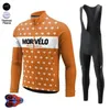 Vintermorvelo Team Cycling Set 9D Gel Pad Long Sleeve Thermal Fleece Jerseys Men Maillot Ropa Ciclismo Clothing 240202