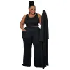 Casual Women Plus Size Tracksuits Fashion Sports Home Robe Coat Pants Three Piece Passar Kvinnokläder Stora storlekar för kvinnliga L/XL/XXL/XXXL/XXXXL