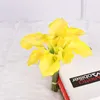 Simulação de flores decorativas 12 cabeças, cola macia, lírio de calla, mini flor artificial, adereços especiais de tiro