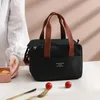 Sacos de armazenamento Saco de almoço de filme de alumínio Mulheres térmicas isoladas Tote Cooler Bolsa Impermeável Bento Bolsa Office Food para o trabalho