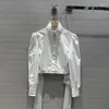 Blouses pour femmes Y2k Printemps et été Col roulé Bow Rivets Boucle en métal Coton Femmes Shirts2024 Casual Simple Tempérament Élégant