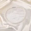 Heiße trendige Nachahmung Perlenkette Männer Temperament einfache handgemachte Strang Perlenkette für Männer Modeschmuck Geschenk Süßwasserperlenstrang