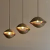 Lampes suspendues Bamboo Shell Lights Asie du Sud-Est Lampe à la main pour chambre à coucher Salle à manger Vintage Home Decor Loft Luminaire suspendu