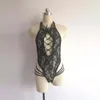 BRAS SETS Moda Halter Hollow Lingerie Dantel Çapraz Çılgın Strappy Sweet Growar Bodysuit Jartiyer Perspektifi İç çamaşırı Seksi Lingeries