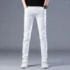 Pantalons pour hommes Hommes Business Style de couleur unie Slim Fit avec poches élastiques Tissu respirant pour confortable