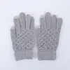 Gants à écran tactile Femme hiver Velours épaissi chaud et mignon cyclisme à cinq doigts résistant au froid version coréenne de la laine à doigts complets pour étudiants