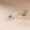 Tangula Custom Eitials CuffLinks 남성 스테인리스 스틸 개인화 문자 커프 링크 웨딩 보석 선물 신랑 240124