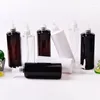 Storage Bottles 15pcs 400ml Empty Black Clear Plastic Bottle With Lotion Pump For Shower Gel Liquid Soap Shampoo Cosmetics Packaging