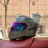 Мотоциклетные шлемы Orz Casque Roof Casco Moto Интегральные аксессуары Pulsar Ns 200 Материковый Китай Унисекс Анфас в горошек