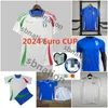 24/25 Maglie calcio Italia Maglia italiana HOME AWAY Uomo Bambini SCAMACCA IMMOBILE CHIESA maglie calcio RASPADORI JORGINHO BARELLA BASTONI FRATTESI Maglia italiana