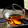 250 ml Whisky Glasses Belly Beer Rotating Glass Red Wine Spinning Whisky Rolling Liquor Brandy Shaking Cup Home Rock Bar Decor 240127